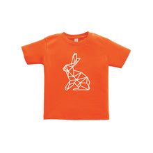 geometric easter bunny toddler tee - orange - soft and spun apparel