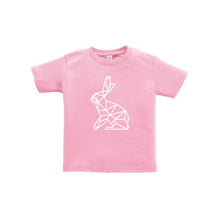 geometric easter bunny toddler tee - pink - soft and spun apparel
