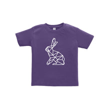 geometric easter bunny toddler tee - purple - soft and spun apparel