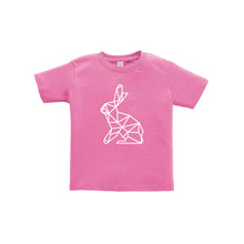 geometric easter bunny toddler tee - raspberry - soft and spun apparel