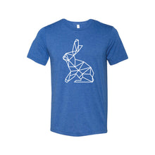 geometric easter bunny t-shirt - true royal - soft and spun apparel