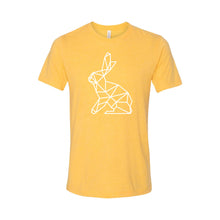 geometric easter bunny t-shirt - yellow - soft and spun apparel