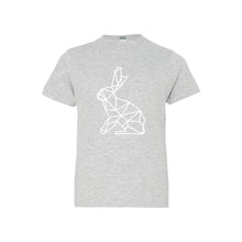 geometric easter bunny kids t-shirt - heather - soft and spun apparel