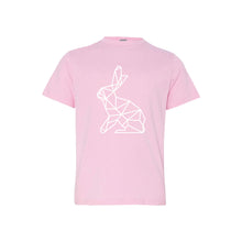 geometric easter bunny kids t-shirt - pink - soft and spun apparel