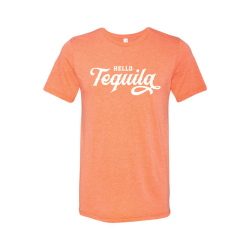 Hello Tequila T-Shirt-XS-Orange-soft-and-spun-apparel