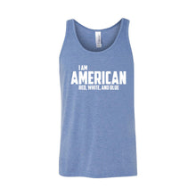 I Am American Men's Tank-XS-Blue-soft-and-spun-apparel