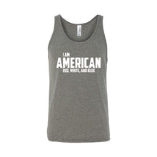 I Am American Men's Tank-XS-Grey Heather-soft-and-spun-apparel