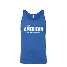 I Am American Men's Tank-XS-True Royal-soft-and-spun-apparel