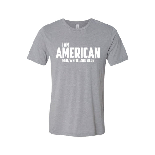 I Am American T-Shirt-XS-Athletic Grey-soft-and-spun-apparel