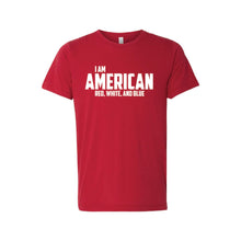 I Am American T-Shirt-XS-Solid Red-soft-and-spun-apparel
