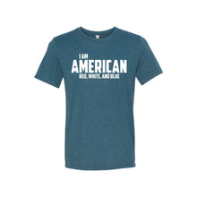I Am American T-Shirt-XS-Steel Blue-soft-and-spun-apparel