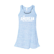 I Am American Women's Tank-XS-Blue Marble-soft-and-spun-apparel