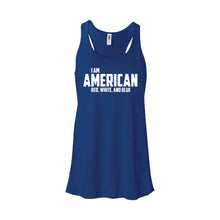 I Am American Women's Tank-XS-True Royal-soft-and-spun-apparel