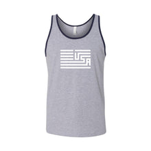 USA Flag Men's Tank-XS-Heather Navy-soft-and-spun-apparel