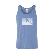 USA Flag Men's Tank-XS-Blue-soft-and-spun-apparel