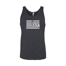 USA Flag Men's Tank-XS-Dark Grey Heather-soft-and-spun-apparel