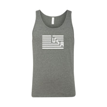 USA Flag Men's Tank-XS-Deep Heather-soft-and-spun-apparel