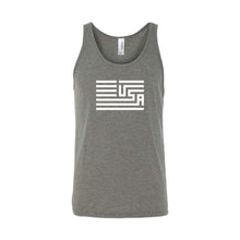 USA Flag Men's Tank-XS-Grey Heather-soft-and-spun-apparel
