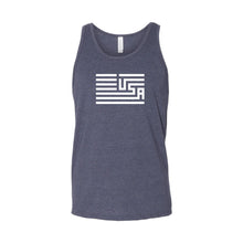 USA Flag Men's Tank-XS-Navy Heather-soft-and-spun-apparel