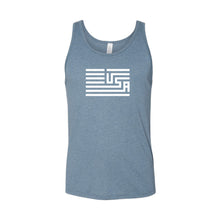 USA Flag Men's Tank-XS-Slate Heather-soft-and-spun-apparel