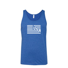 USA Flag Men's Tank-XS-True Royal-soft-and-spun-apparel