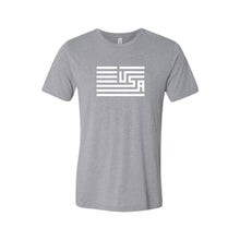 USA Flag T-Shirt-XS-Athletic Grey-soft-and-spun-apparel