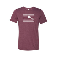 USA Flag T-Shirt-XS-Maroon-soft-and-spun-apparel