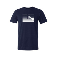 USA Flag T-Shirt-XS-Navy-soft-and-spun-apparel