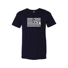 USA Flag T-Shirt-XS-Solid Navy-soft-and-spun-apparel
