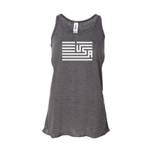 USA Flag Women's Tank-XS-Dark Grey Heather-soft-and-spun-apparel