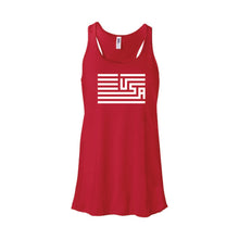 USA Flag Women's Tank-XS-Red-soft-and-spun-apparel