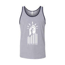 Statue of Liberty Freedom Men's Tank-XS-Heather Navy-soft-and-spun-apparel