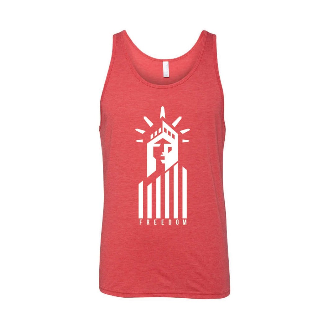 Statue of Liberty Freedom Men's Tank-XS-Red-soft-and-spun-apparel