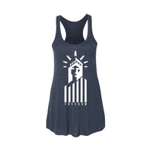 Statue of Liberty Freedom Women's Tank-XS-Heather Navy-soft-and-spun-apparel