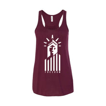 Statue of Liberty Freedom Women's Tank-XS-Maroon-soft-and-spun-apparel