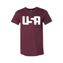 USA T-Shirt-XS-Solid Maroon-soft-and-spun-apparel