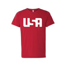 USA T-Shirt-XS-Solid Red-soft-and-spun-apparel