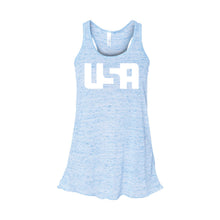 USA Women's Tank-XS-Blue Marble-soft-and-spun-apparel