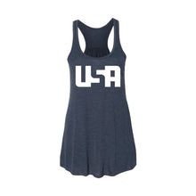 USA Women's Tank-XS-Heather Navy-soft-and-spun-apparel