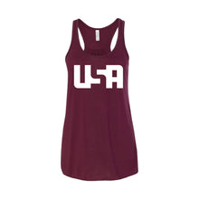 USA Women's Tank-XS-Maroon-soft-and-spun-apparel