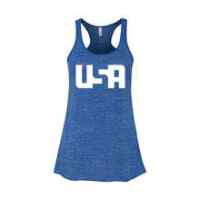 USA Women's Tank-XS-True Royal Marble-soft-and-spun-apparel