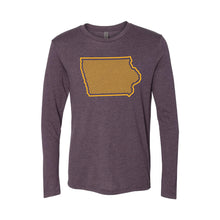 University of Northern Iowa Outline Themed Long Sleeve T-Shirt-XS-Purple-soft-and-spun-apparel
