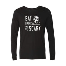 Eat Drink and Be Scary Long Sleeve T-Shirt-XS-Solid Black-soft-and-spun-apparel