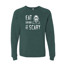 Eat Drink and Be Scary Crewneck Sweatshirt-S-Moss-soft-and-spun-apparel