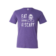 Eat Drink and Be Scary T-Shirt-XS-Purple-soft-and-spun-apparel