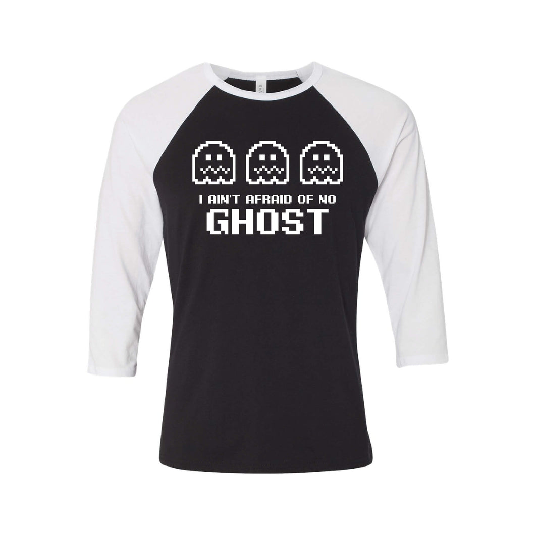 I Ain't Afraid of No Ghost Raglan-XS-Black White-soft-and-spun-apparel