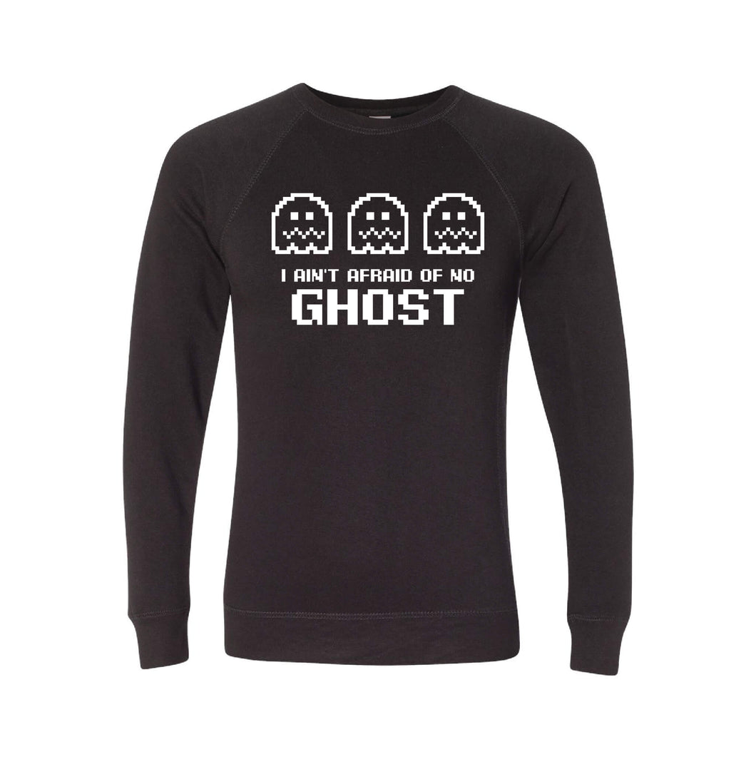 I Ain't Afraid of No Ghost Crewneck Sweatshirt-S-Black-soft-and-spun-apparel