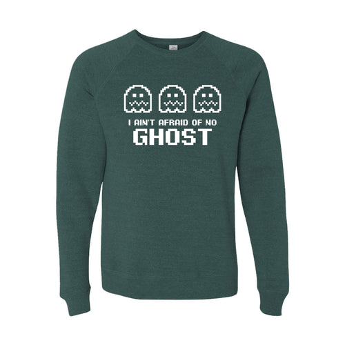 I Ain't Afraid of No Ghost Crewneck Sweatshirt-S-Moss-soft-and-spun-apparel