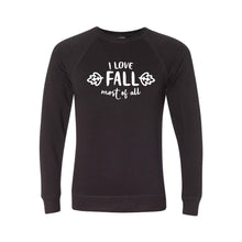 I Love Fall Most of All Crewneck Sweatshirt-S-Black-soft-and-spun-apparel