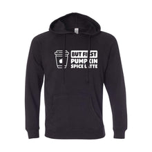 But First, Pumpkin Spice Latte Pullover Hoodie-S-Black-soft-and-spun-apparel